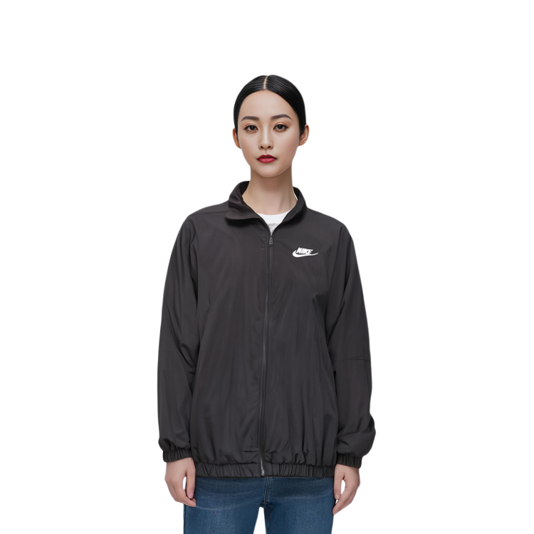(Women) Nike SS23 Logo Embroidered Zip Jacket Black DM6185-010 圖 7
