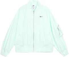 (Women) Nike SS24 Blue Woven Jacket with Zippered High Collar FN2840-394 (Women) Nike SS24 Blue Woven Jacket with Zippered High Collar FN2840-394