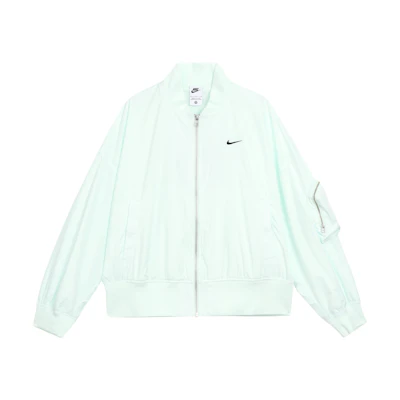 (Women) Nike SS24 Blue Woven Jacket with Zippered High Collar FN2840-394