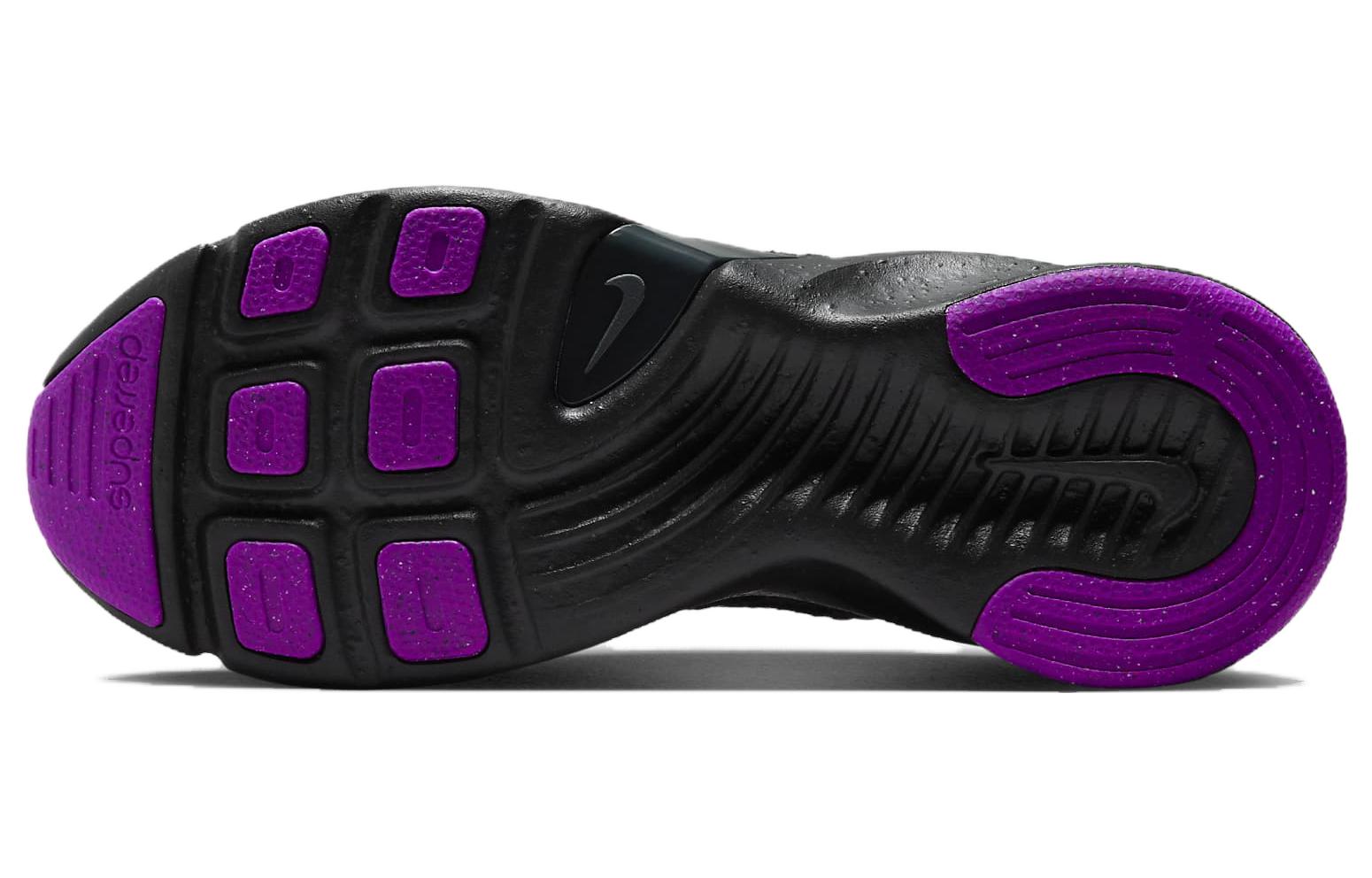 Shop Nike SuperRep 系帶 低筒 訓練鞋 女款 黑紫色