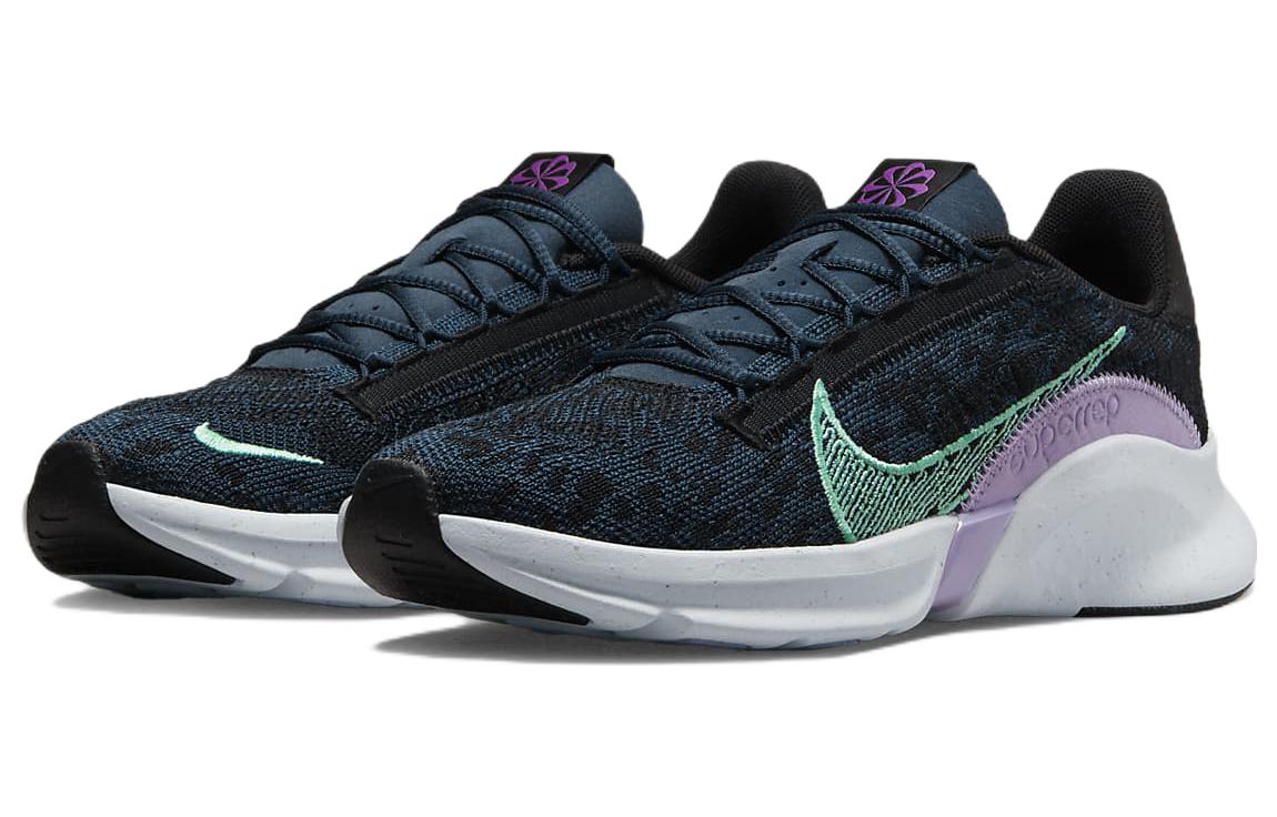 Shop （女性）Nike SuperRep Go 3 Flyknit Next Nature「Armoury Navy Green Glow」DH3393-002