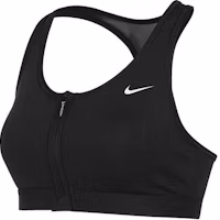 (Women) Nike Swoosh Black Front-Zip Medium Support Dry Sports Bra Women. FN2732-010 (Women) Nike Swoosh Black Front-Zip Medium Support Dry Sports Bra Women. FN2732-010