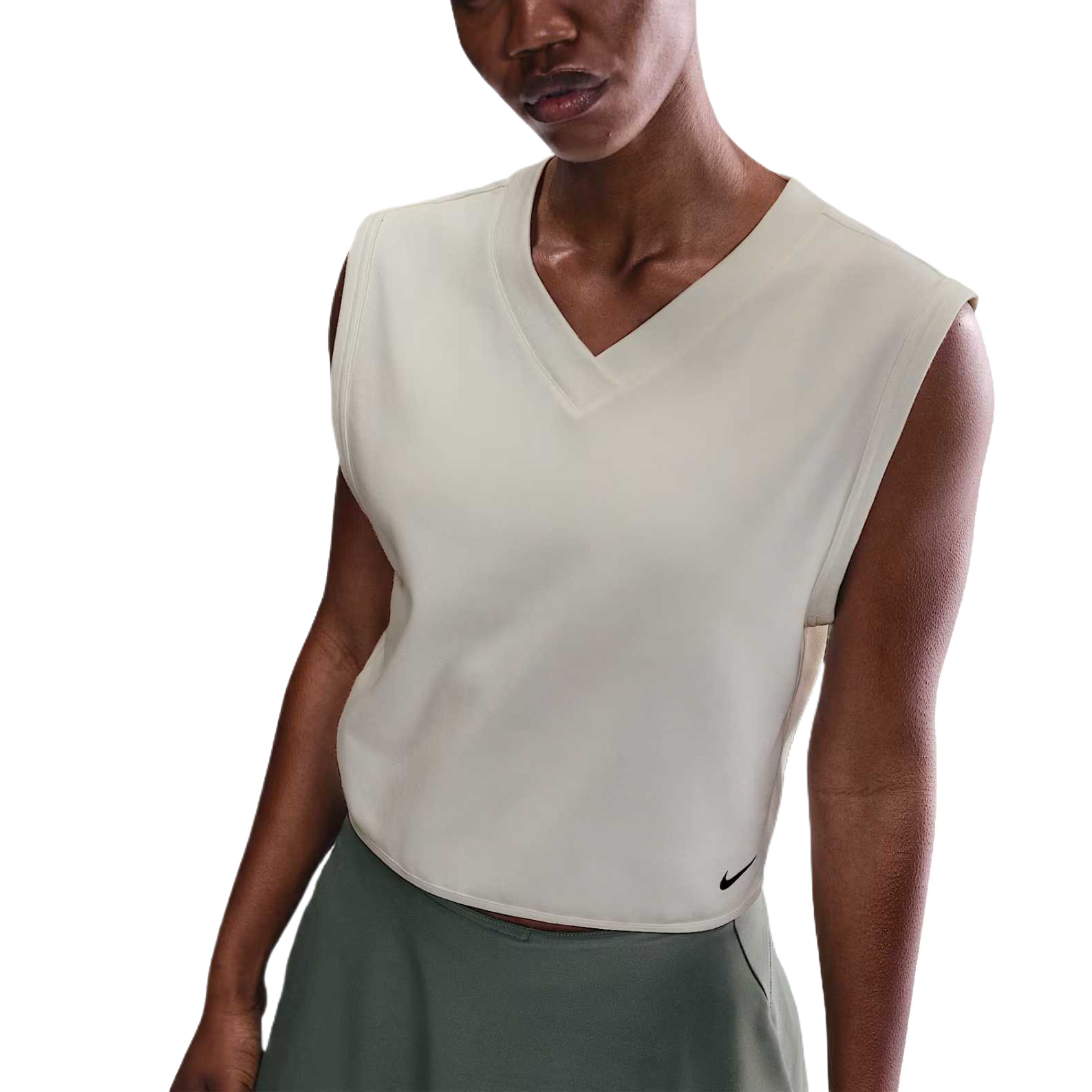 (Women) Nike Swoosh Golf Shirt Cream White Casual and Stylish Golf Apparel. IH0939-133