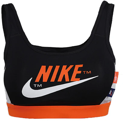 (Women) Nike Swoosh Icon Clash Dri-FIT Medium Support Sports Bra Black/White/Orange CJ0707-010 Buy (Women) Nike Swoosh Icon Clash Dri-FIT Medium Support Sports Bra Black/White/Orange CJ0707-010