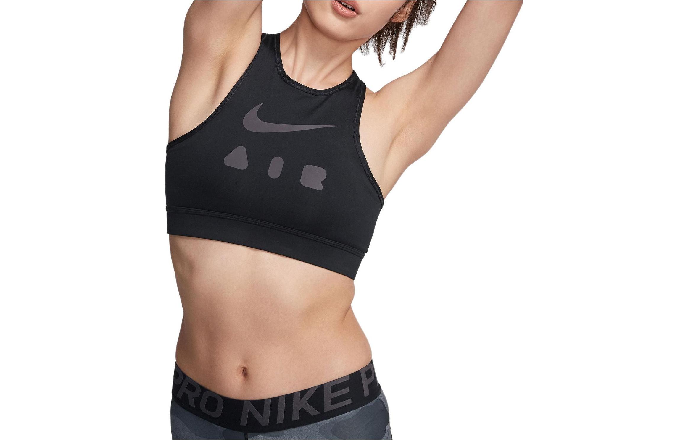 (Women) Nike Swoosh Logo Medium Support Sports Bra Thunder Grey CJ0315-010