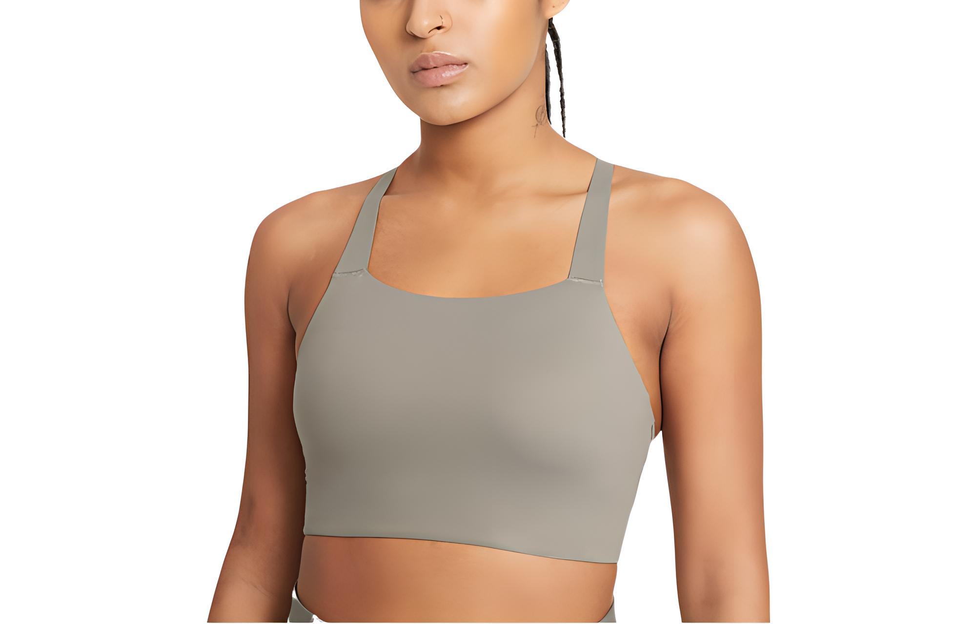 (Women) Nike Swoosh Luxe Medium-Support Sports Bra Gray CJ0545-320