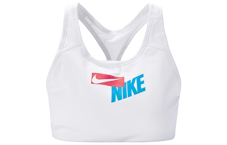 (Women) Nike Swoosh Medium-Support One-Piece Padded Sports Bra White (). CZ4444-100