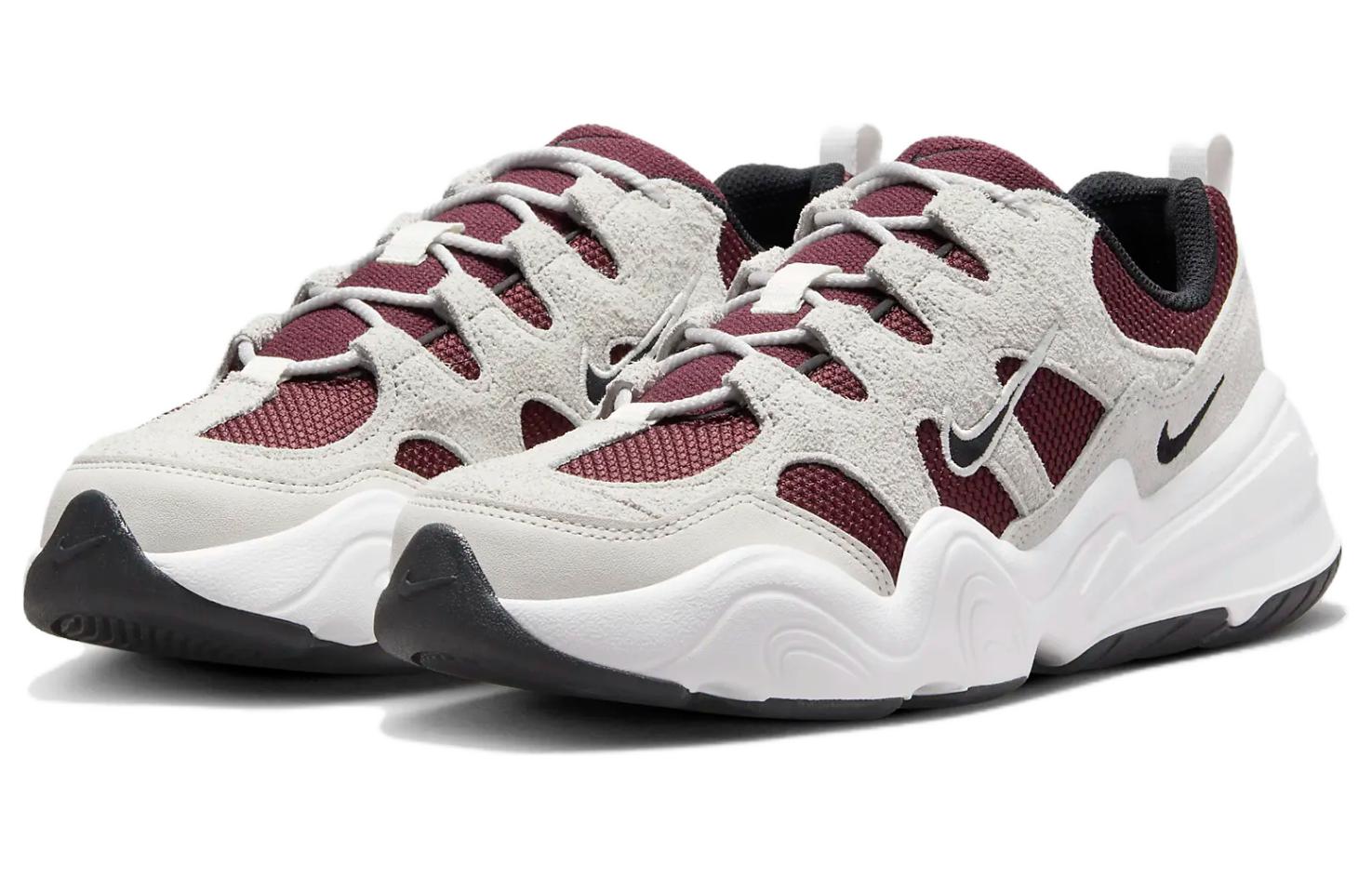Shop Nike Tech Hera 舒適簡約 減震耐磨 低幫 生活休閒鞋 女款 灰紅