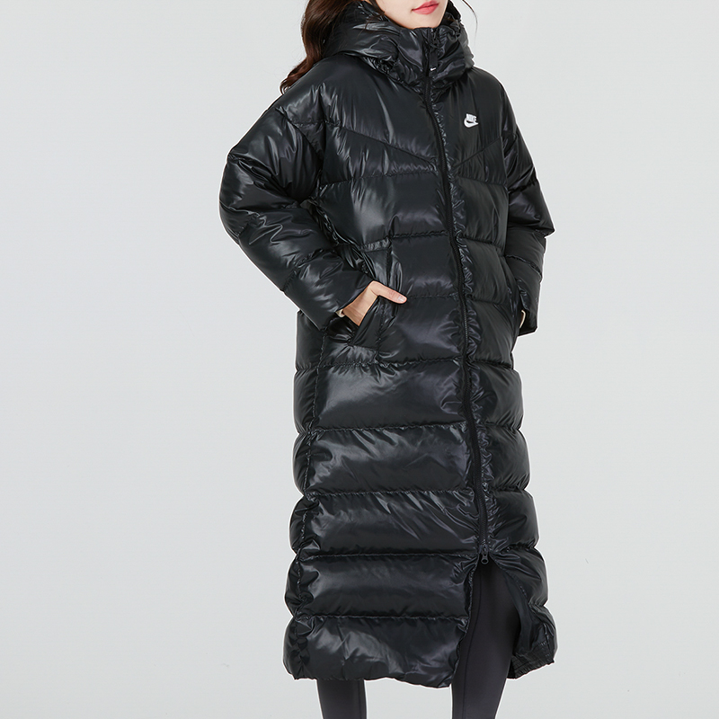 Details for (Women) Nike Therma-FIT  Black City Parka Long Down Jacket with Logo Print. DV0571-010