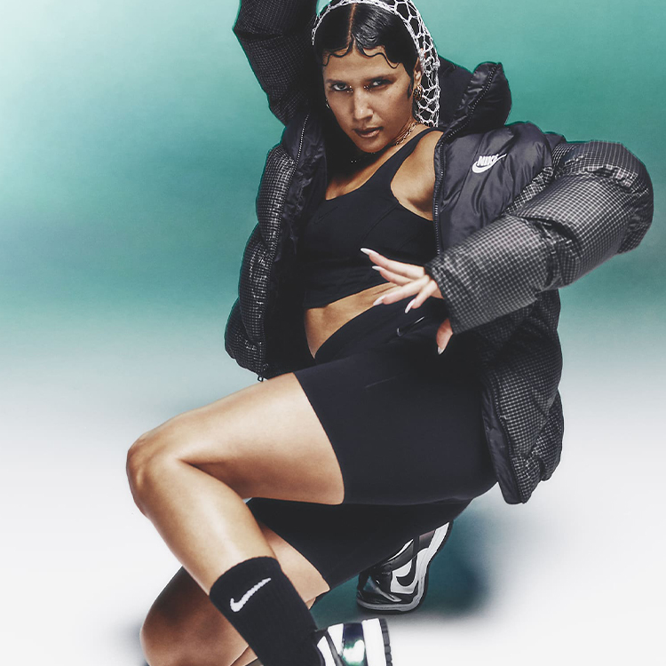 (Women) Nike Therma-FIT Loose Puffer Jacket Women’s Black Checkered Zip-Up. FB8788-010 圖 6