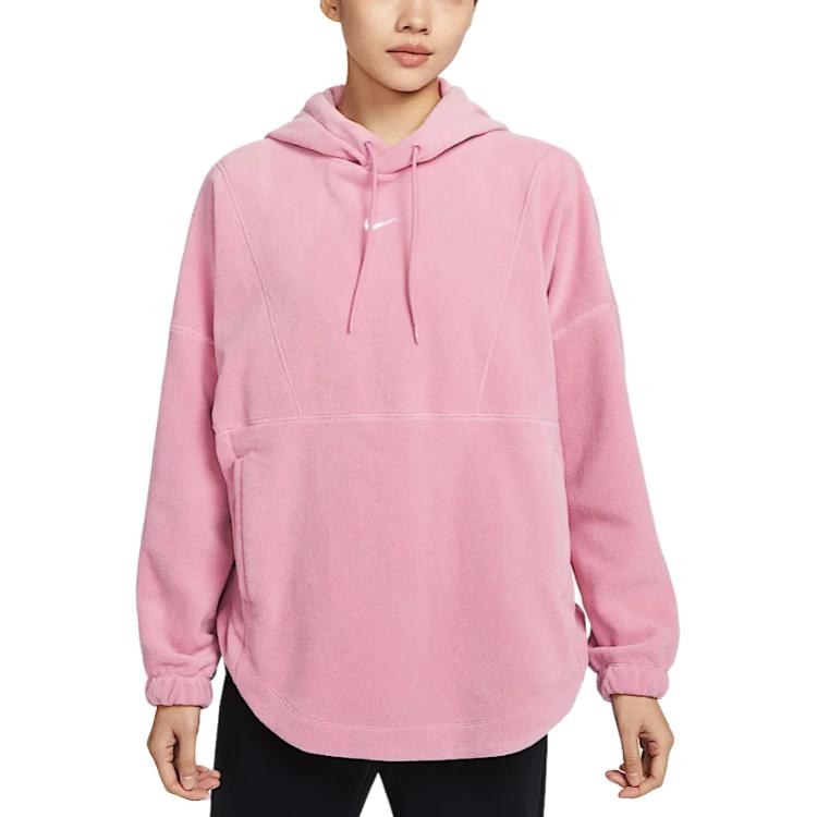 (Women) Nike Therma-FIT One Oversized Hoodie Sweatshirt Pink/White FW24 FV8077-699