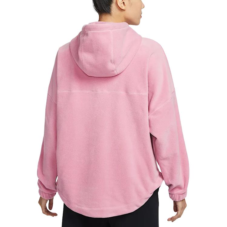 Shop (W) 나이키 써마 핏 원 오버사이즈 후디 스웻셔츠 핑크/화이트 FW24 FV8077-699