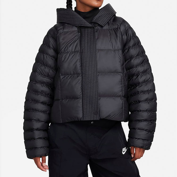 (Women) Nike Therma-FIT Oversized Black Hooded Jacket with Zipper FB8729-010 圖 6