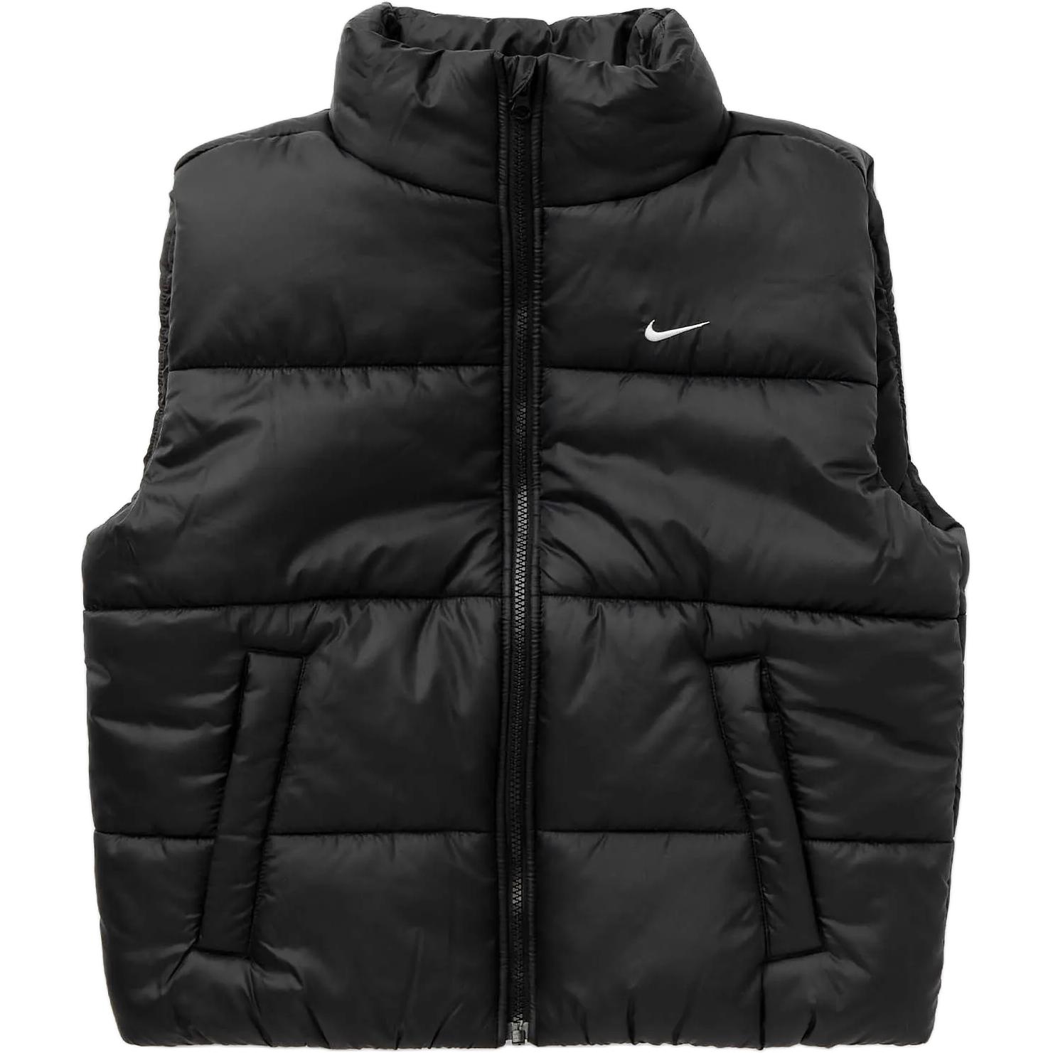 (Women) Nike Therma-FIT Sportswear Classics Black Zip-Up Vest – Soft & Comfy. FZ5922-010
