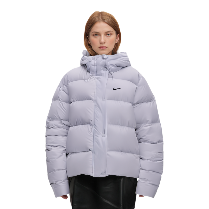 (Women) Nike Therma-FIT Sportswear Metro Logo Loose Fit  White Puffer Jacket. FZ5929-100 圖 4