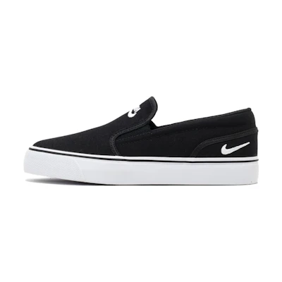 (W) Nike Toki Slip Canvas 'Black'