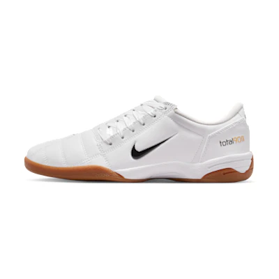 (W) Nike Total 90 Soccer Shoes White/Black Medium Brown/Metallic Gold/Black