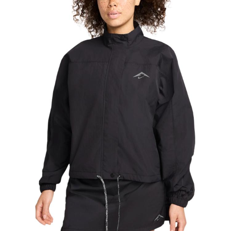 (Women) Nike Trail UV Protection Long Sleeve Fashion Jacket Women - Black FN5925-010