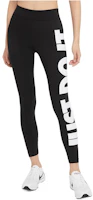 (Women) Nike Training Tights with Minimal Side Letter Print. CZ8535-010 (Women) Nike Training Tights with Minimal Side Letter Print. CZ8535-010
