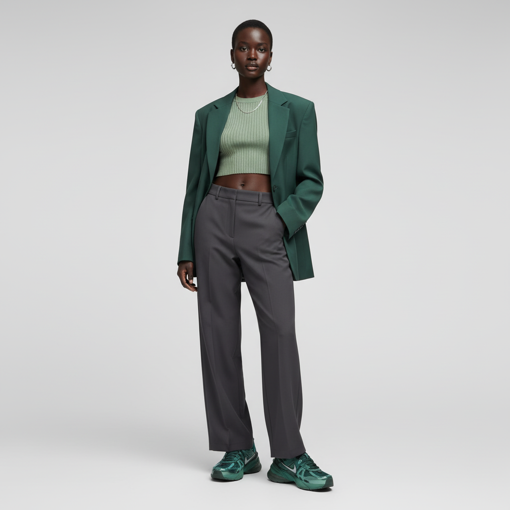 Lookbook (W) Nike V2K Run 'Bicoastal Vintage Green' Hijau Klasik HF5050-361