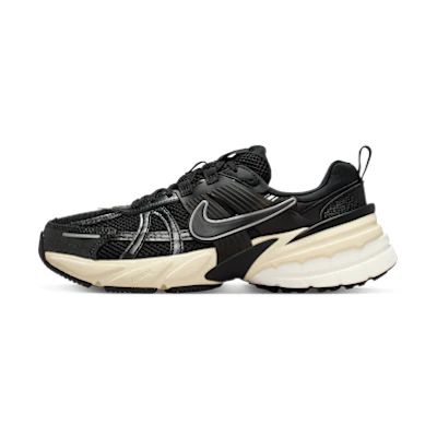 (W) Nike V2K Run Black/Metallic Silver/Muslin/Black