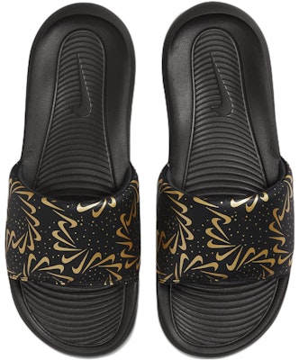 Buy Women Nike Victori One Slide Black Gold DZ6249 001 Novelship
