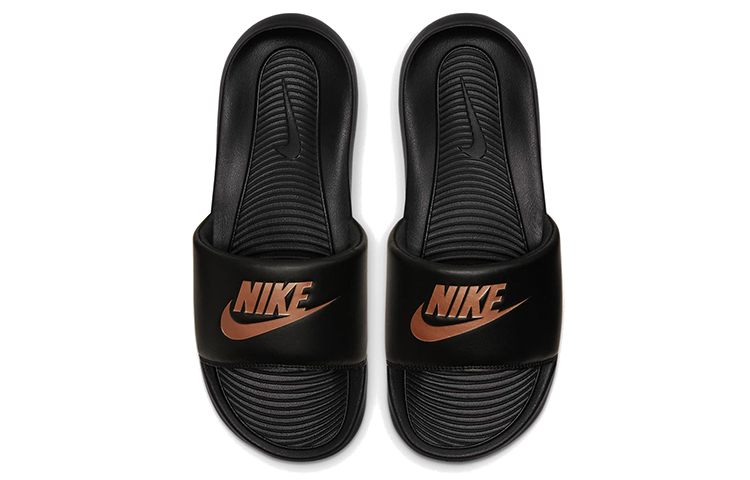 (W) Nike Victori One Slide 'Black Metallic Red Bronze' 圖 3