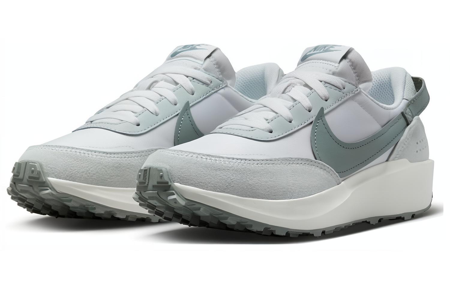 Lookbook Nike Waffle Debut 減震耐磨 低筒 生活休閒鞋 女款 綠白色