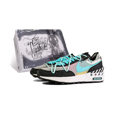 (W) Nike Waffle One 'Da Vinci Custom - Black Blue'