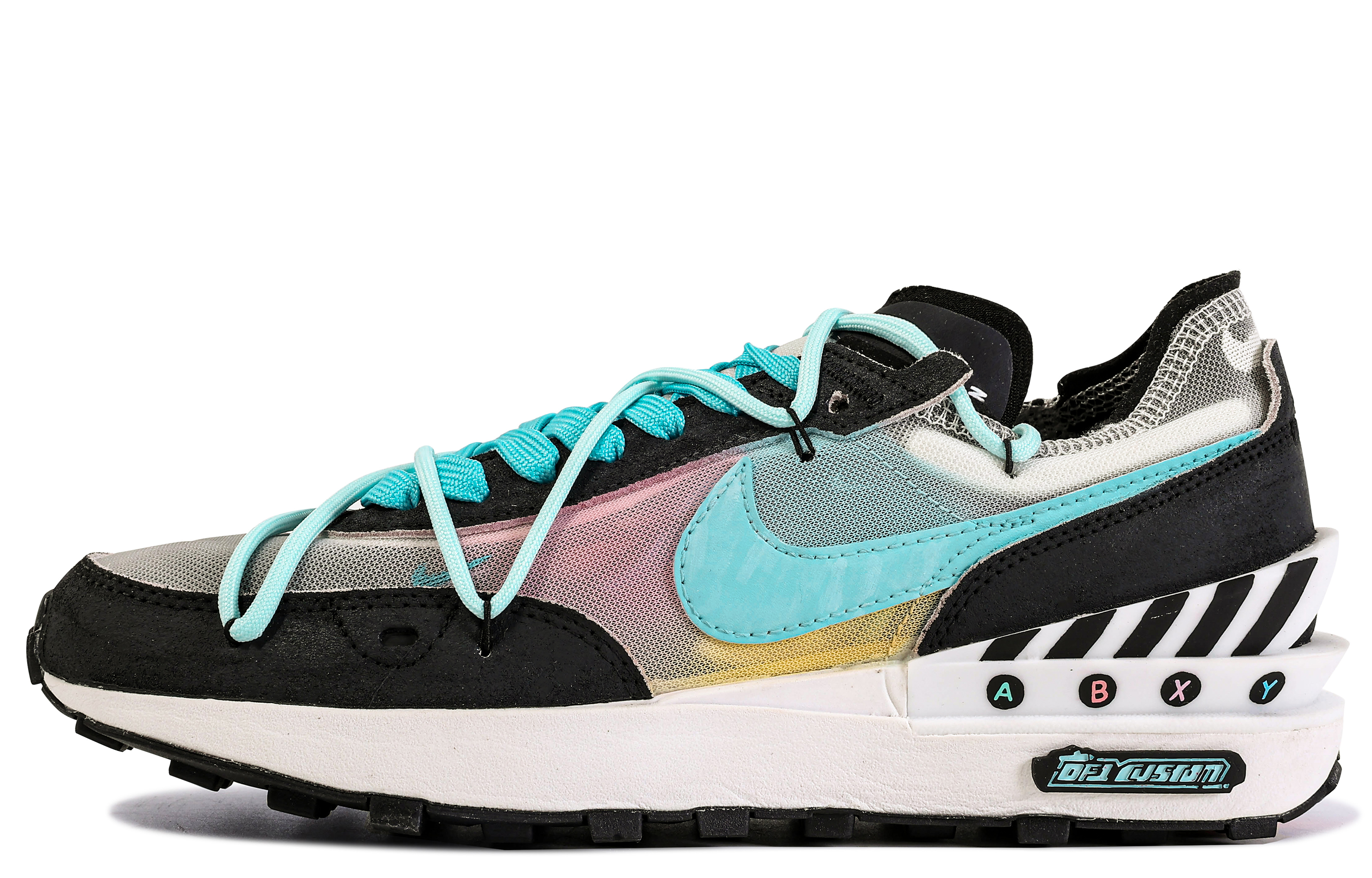 Order (W) ナイキ ウィメンズ ワッフル ワン『ダ・ヴィンチ カスタム - ブラック ブルー』DC0481-100-450537 DC0481-100-450537