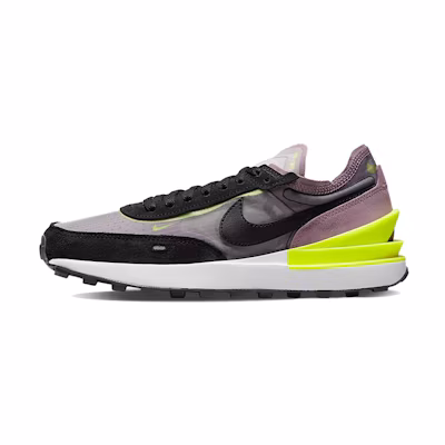 (W) Nike Waffle One Athleisure Casual Sports Shoe Black Purple