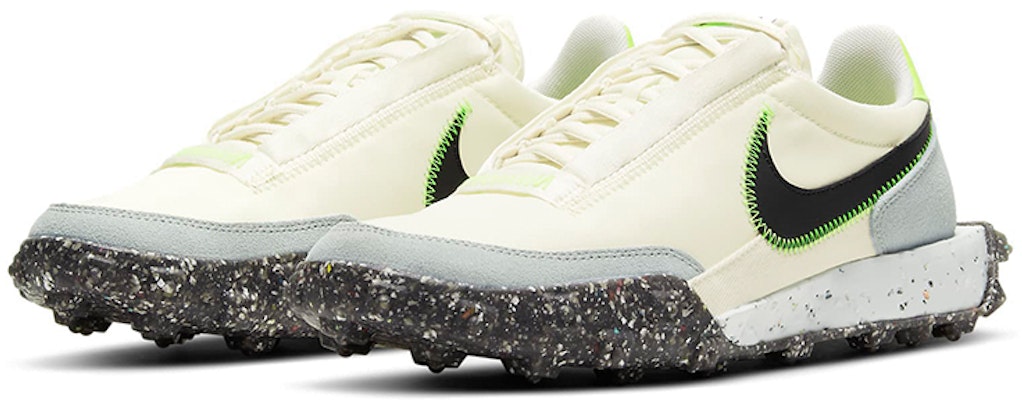 (Women) Nike Waffle Racer Crater 'Pale Ivory Electric Green' CT1983-102 Lookbook (Women) Nike Waffle Racer Crater 'Pale Ivory Electric Green' CT1983-102