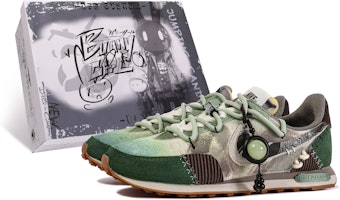 (Women) Nike Waffle Trainer 2 'Da Vinci Custom Green-Brown' DO2345-120-450540 (Women) Nike Waffle Trainer 2 'Da Vinci Custom Green-Brown' DO2345-120-450540