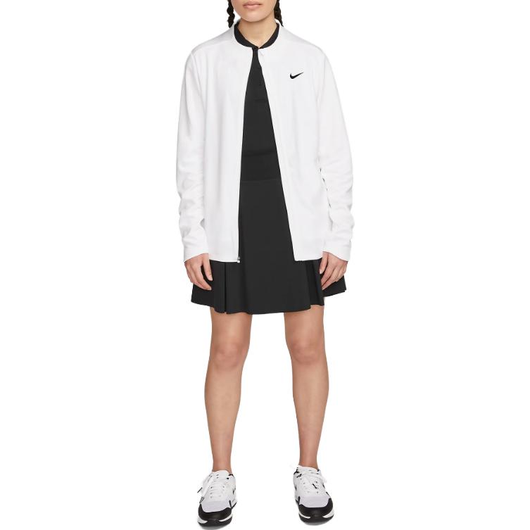 (Women) Nike White Logo Crewneck Zip-Up Jacket DX1490-100 圖 4