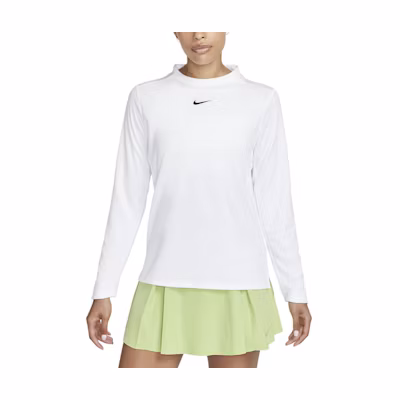 (Women) Nike White Long-Sleeve Golf Pullover Sweatshirt Quick-Dry Crewneck DX1493-100