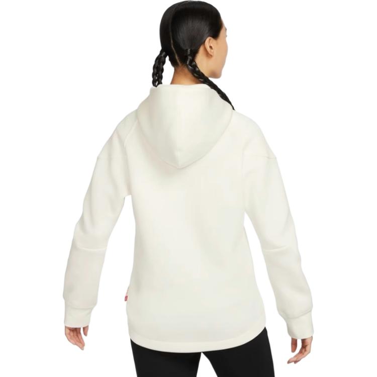 (Women) Nike White Lunar New Year Hoodie Jacket Logo Print Knit Training Outerwear FZ6385-133 圖 6