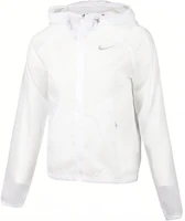 (Women) Nike White Solid Color Zip-Up Running Jacket CZ2834-100 (Women) Nike White Solid Color Zip-Up Running Jacket CZ2834-100