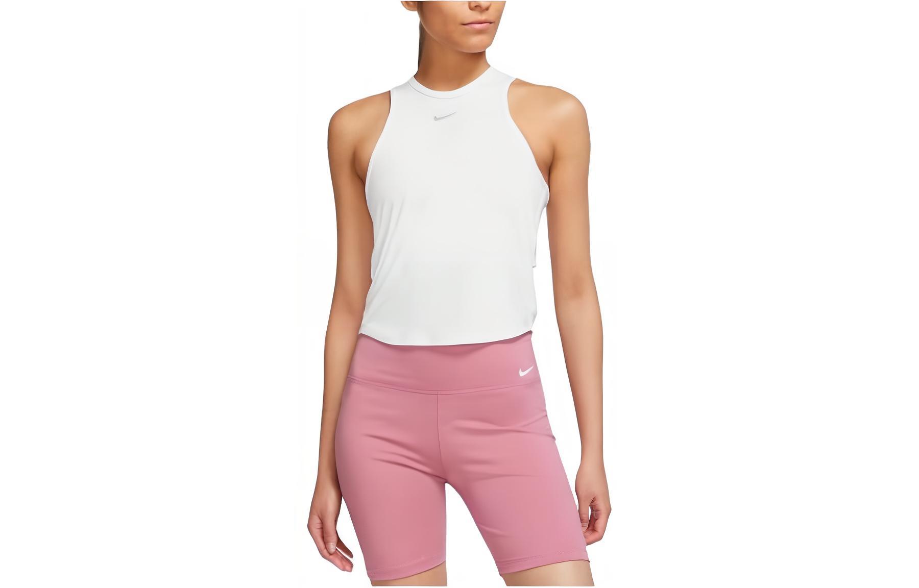 (Women) Nike White Solid Sleeveless Training Tank Top FB5271-100