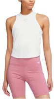 (Women) Nike White Solid Sleeveless Training Tank Top FB5271-100 (Women) Nike White Solid Sleeveless Training Tank Top FB5271-100
