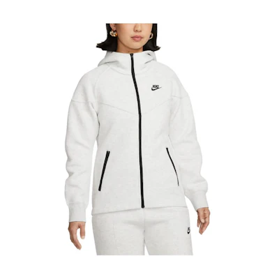 (Women) Nike Windrunner Grey Zip-Up Logo Hoodie Jacket with Loose Fit FB8339-013