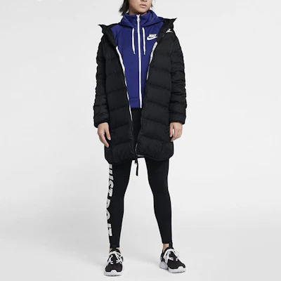 (W) 耐克Windrunner可翻转中长款羽绒外套黑色冬季款 939441-010 Sizing (W) 耐克Windrunner可翻转中长款羽绒外套黑色冬季款 939441-010