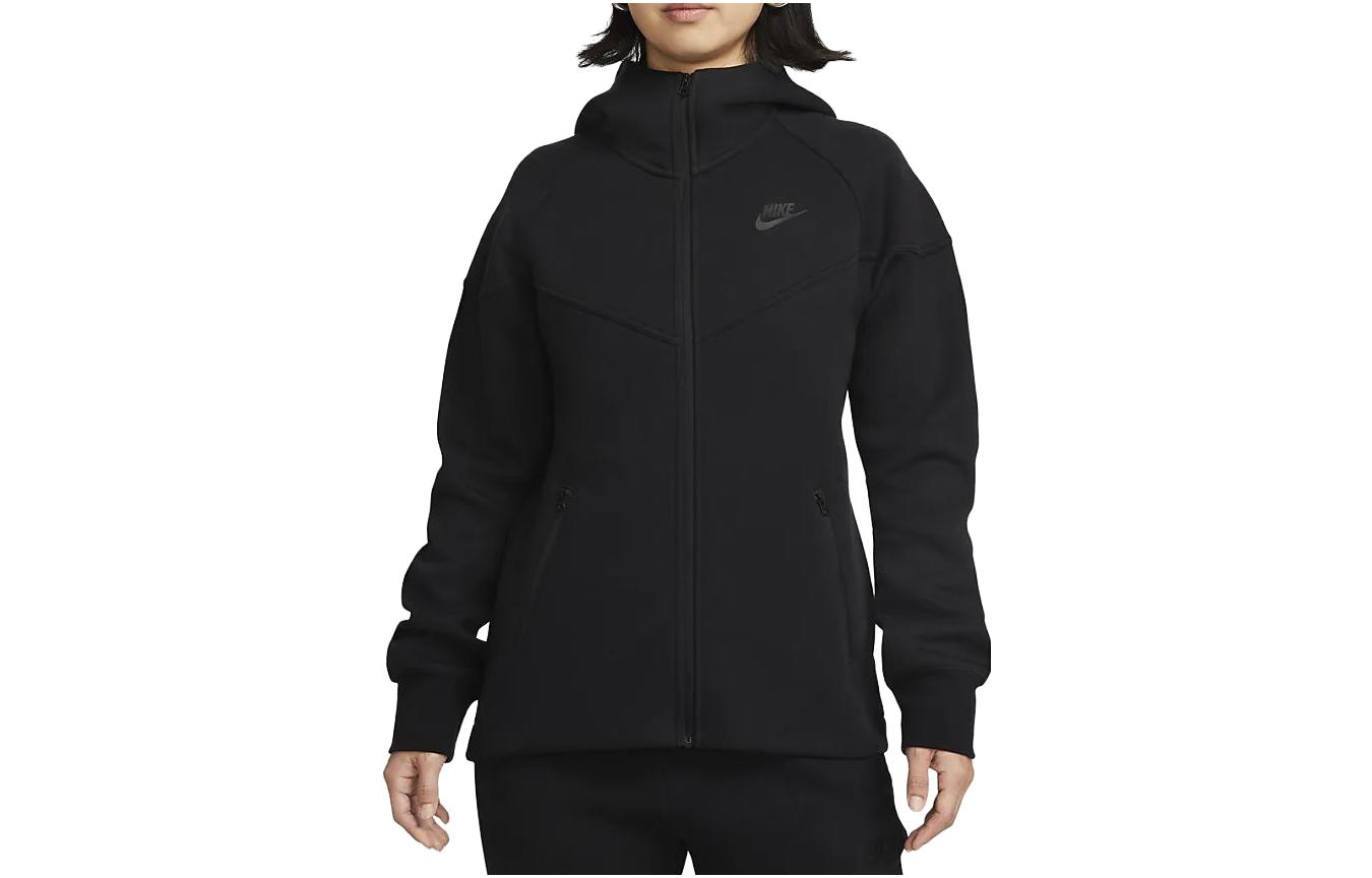 (Women) Nike Windrunner Tech Fleece Black Hoodie Jacket Sportswear FB8339-010