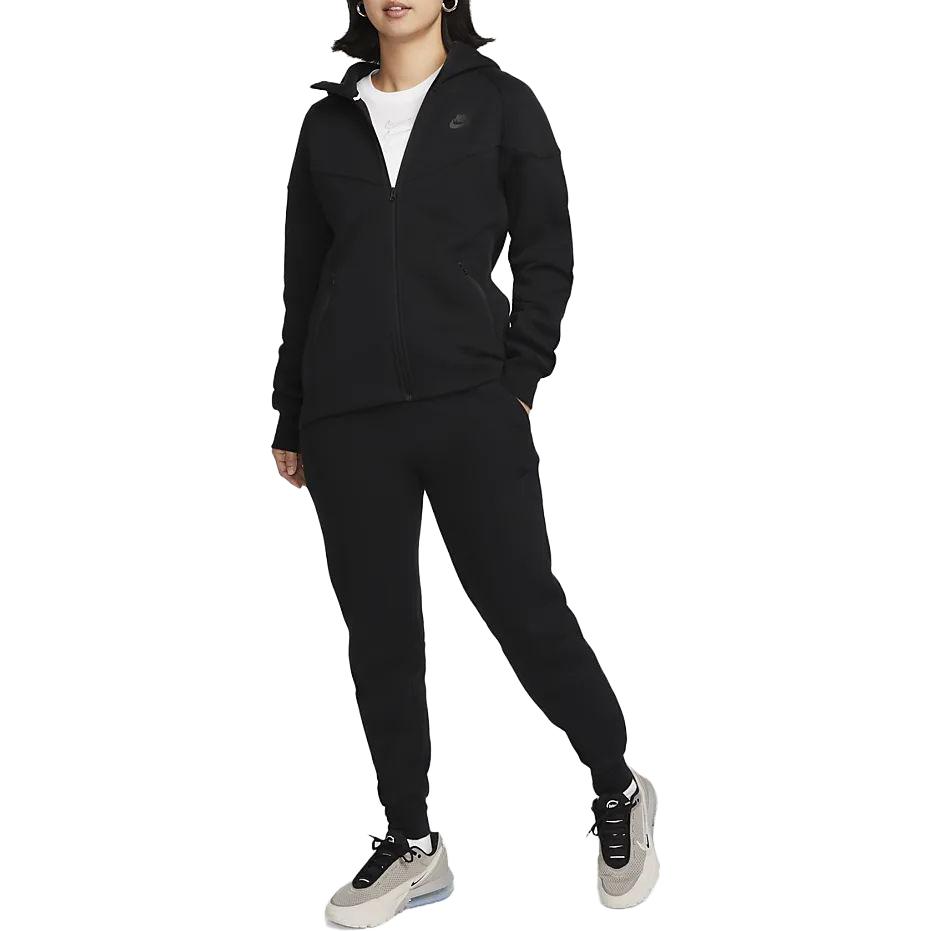 Shop (Women) Nike Windrunner Tech Fleece Black Hoodie Jacket Sportswear FB8339-010