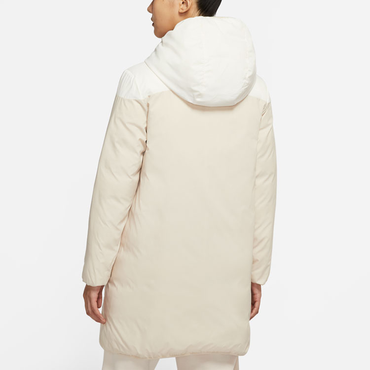 Purchase (Women) Nike Winter Down Fill Long Hooded Jacket White Reversible Coat CU0285-140