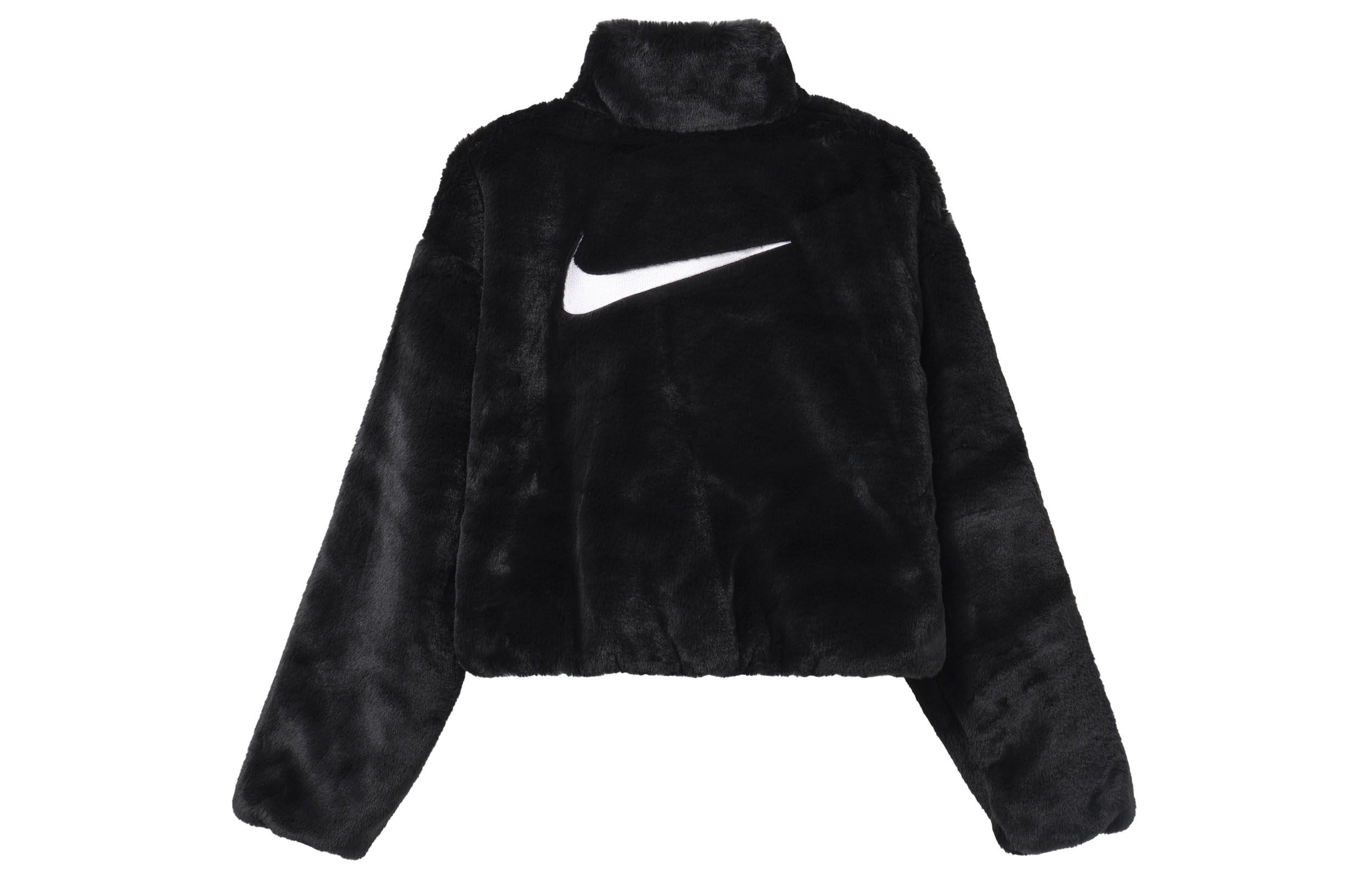 (Women) Nike Women’s Short Zip-Up Jacket with Large Logo Print - Black DV5140-010 圖 3