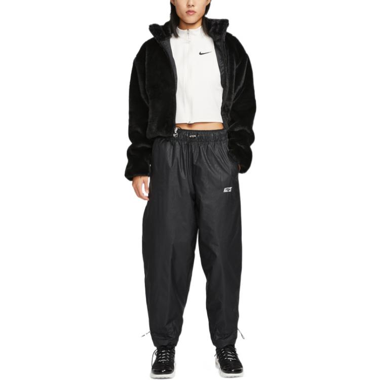 (Women) Nike Women’s Short Zip-Up Jacket with Large Logo Print - Black DV5140-010 圖 4