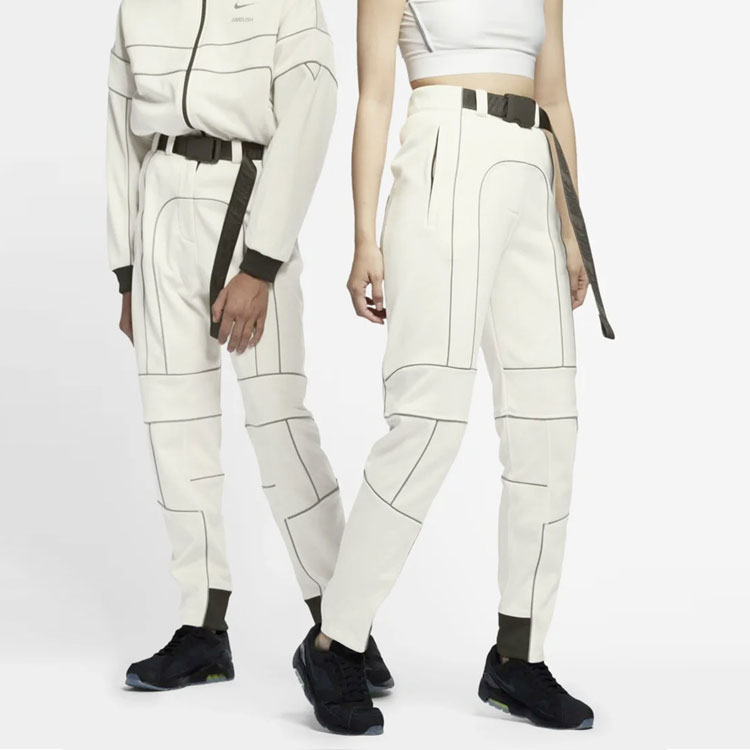 Lookbook (W) ナイキ x AMBUSH レトロ 3Mリフレクタートラックパンツ 白 限定版 AQ9230-030