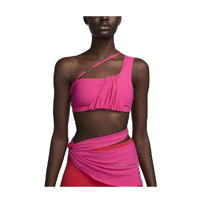 (Women) Nike Jacquemus Semi-Backless Draped Tank Top Watermelon Red. FV0502-653