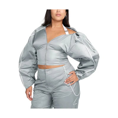 (Women) Nike Jacquemus Sport Jacket Particle Grey/White - Waterproof & Comfortable FV5690-073