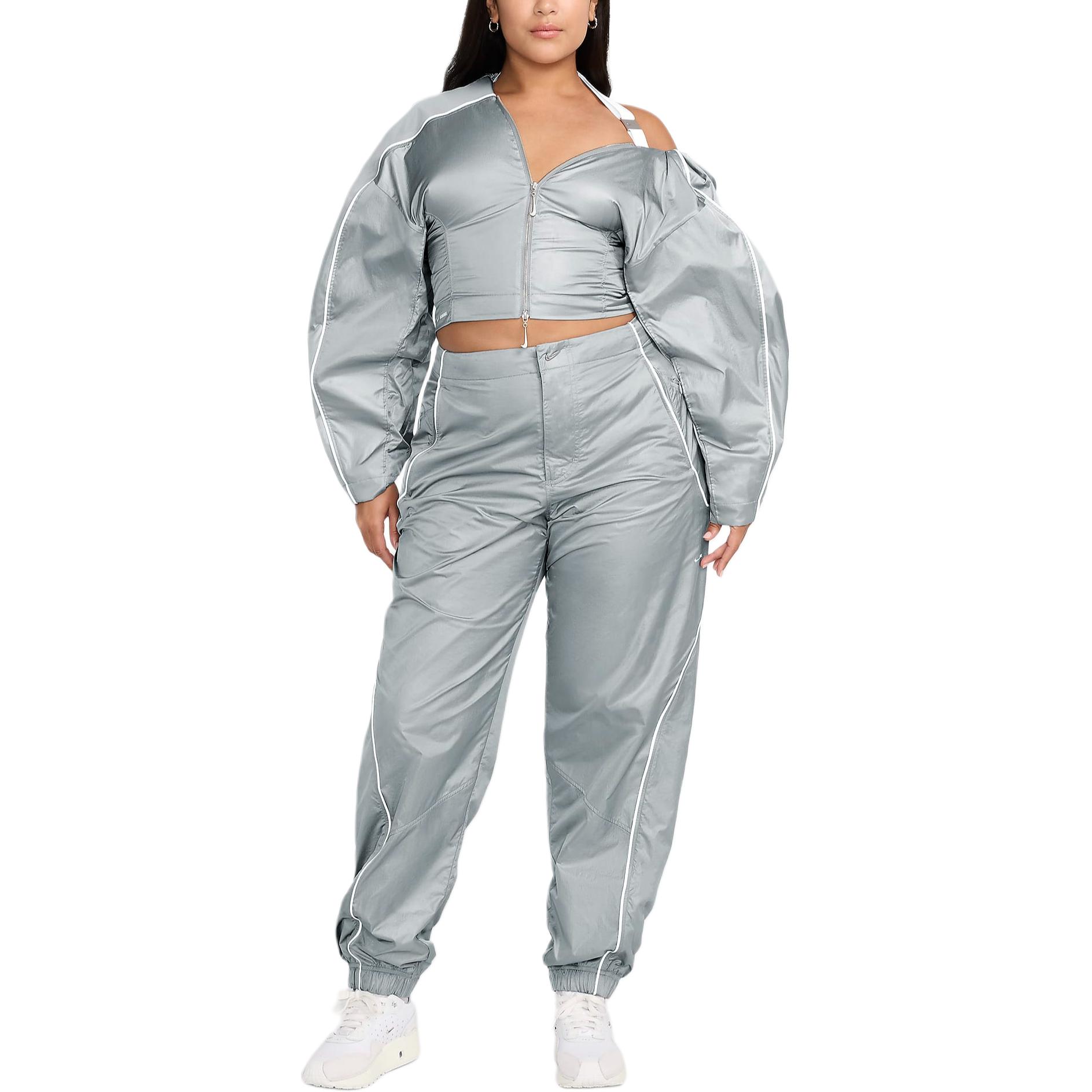 (Women) Nike Jacquemus  Sport Jacket Particle Grey/White - Waterproof & Comfortable FV5690-073 圖 4